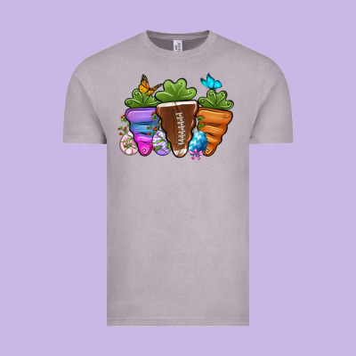 Football Easter Sports Carrots Vintage Tee Designed By Oliviacreatesart