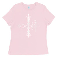 Bubblegum Pink haitian veve  voodoo symbol t shirt Ladies Tee - PixelFlow