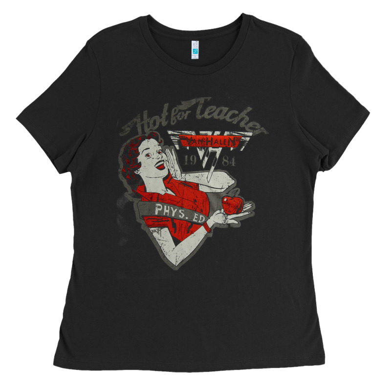 Hot Teacher Halen Essential Ladies Tee by PixelFlow | Teevron