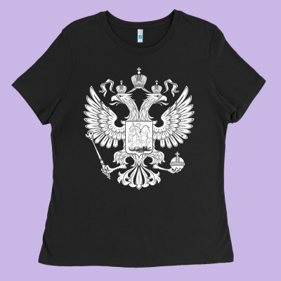 Russian Double Headed Eagle For A Russia Fan Gift T Shirt Ladies Tee Designed By Pixelflow