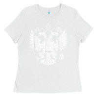 White russian double headed eagle for a russia fan gift t shirt Ladies Tee - PixelFlow
