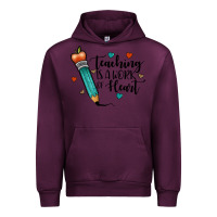 Mauve Wine teaching i̇s a work of heart Urban Hoodie - JahusDesignShop