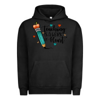 Pigment Black teaching i̇s a work of heart Urban Hoodie - JahusDesignShop