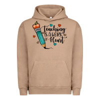 Pigment Burro teaching i̇s a work of heart Urban Hoodie - JahusDesignShop