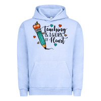 Pigment Grape Ice teaching i̇s a work of heart Urban Hoodie - JahusDesignShop