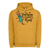 Pigment Peanut Butter teaching i̇s a work of heart Urban Hoodie - JahusDesignShop