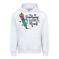 White teaching i̇s a work of heart Urban Hoodie - JahusDesignShop