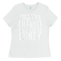 White dirty hands make clean money t shirt wrench mechanic gift Ladies Tee - PixelFlow