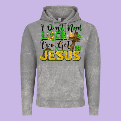 I Don't Need Luck I've Got Jesus Vintage Hoodie Designed By Fadigitalartstudio