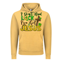 Vintage Mustard i don't need luck i've got jesus Vintage Hoodie - FaDigitalArtStudio