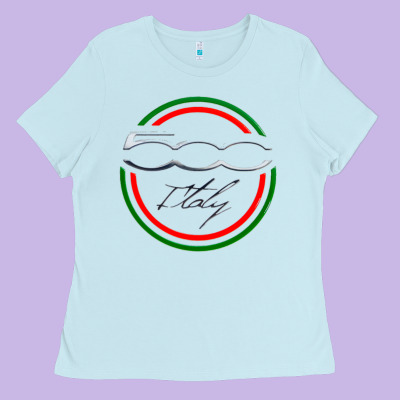 Fiat 500   Italy Ladies Tee Designed By Pixelflow