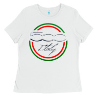 White fiat 500   italy Ladies Tee - PixelFlow