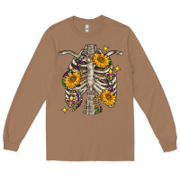 Toasted Coconut mardi gras chest sunflowers skeleton Long Sleeve Tee - FaDigitalArtStudio