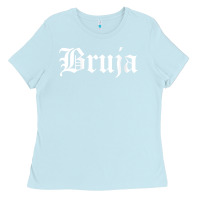 Baby Blue womens bruja old english chola witchy v neck t shirt Ladies Tee - PixelFlow