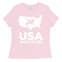 Bubblegum Pink usa power united states Ladies Tee - PixelFlow