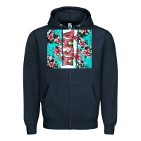 Navy floral mama Zipper Hoodie - AdoDesignShop