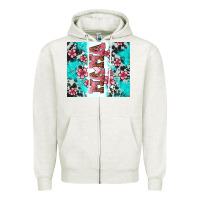 Oatmeal Heather floral mama Zipper Hoodie - AdoDesignShop