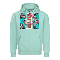 Seafoam floral mama Zipper Hoodie - AdoDesignShop