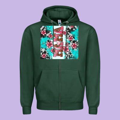 Floral Mama Zipper Hoodie Designed By Adodesignshop