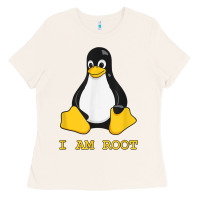 Bone Linux Mascot Tux the Penguin I Am Root TShirt Men Women Kids Ladies Tee - PixelFlow