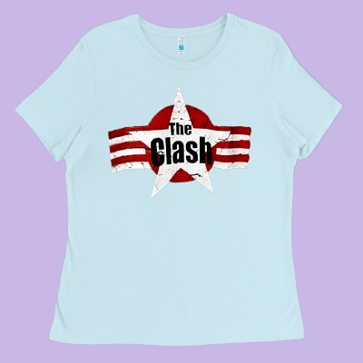 Old Rock 1976 Clash Ladies Tee Designed By Pixelflow