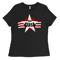 Black Old Rock 1976 Clash Ladies Tee - PixelFlow