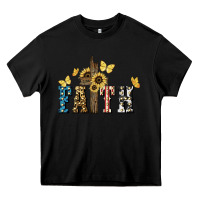 Black Faith USA sunflower 4th of july Heavy Core Tee - HowdyJamesFarm