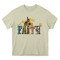 Mossy Faith USA sunflower 4th of july Heavy Core Tee - HowdyJamesFarm