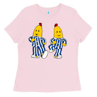 Bubblegum Pink bananas double Ladies Tee - PixelFlow