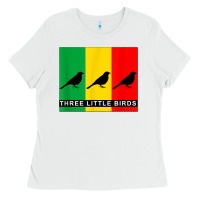 White THREE LITTLE BIRDS Ladies Tee - PixelFlow