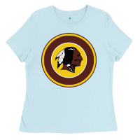Baby Blue the indian red skins clasic Ladies Tee - PixelFlow