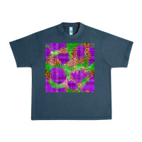 Midnight Navy Mardi Gras leopard Seamless Pattern Urban Heavy Tee - FaDigitalArtStudio