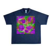 Navy Mardi Gras leopard Seamless Pattern Urban Heavy Tee - FaDigitalArtStudio