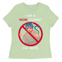 Matcha i am a mom against cat boys Ladies Tee - PixelFlow