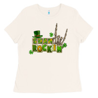 Bone Sham rockin skeleton hand St. Patrick's Ladies Tee - CowGirlArtShop