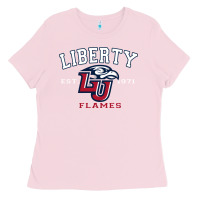 Bubblegum Pink liberty university flames football lynchburg virginia sparky the eagle Ladies Tee - PixelFlow