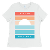 White DAYMAN NIGHTMAN - It's Always Sunny Ladies Tee - PixelFlow
