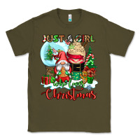 Army Green just a girl who loves christmas Classic Tee - CowGirlArtShop