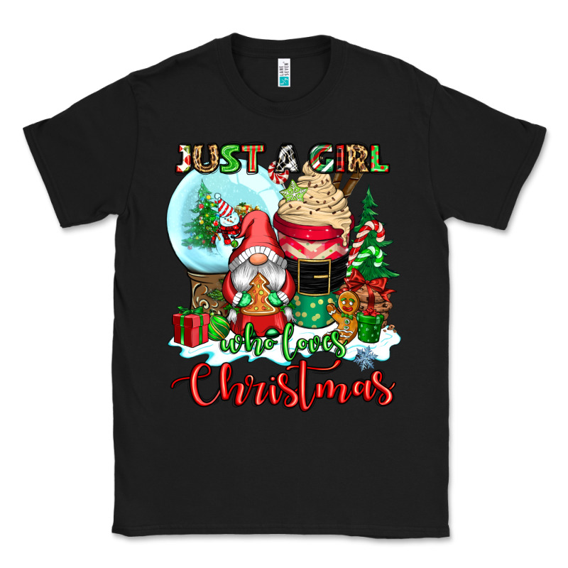 Just A Girl Who Loves Christmas Classic Tee by CowGirlArtShop | Teevron