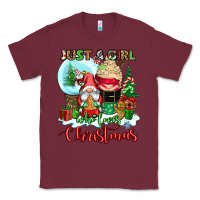 Burgundy just a girl who loves christmas Classic Tee - CowGirlArtShop