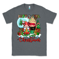 Charcoal Heather just a girl who loves christmas Classic Tee - CowGirlArtShop