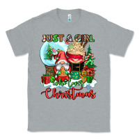 Heather Grey just a girl who loves christmas Classic Tee - CowGirlArtShop