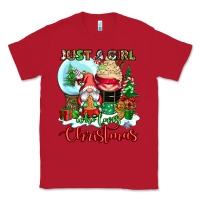 Red just a girl who loves christmas Classic Tee - CowGirlArtShop