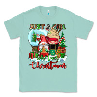 Seafoam just a girl who loves christmas Classic Tee - CowGirlArtShop
