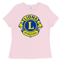 Bubblegum Pink lions clubs international classic Ladies Tee - PixelFlow