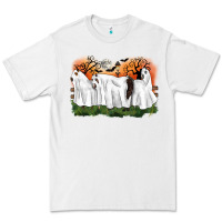 White ghost horses halloween Premium Tee - CowGirlArtShop