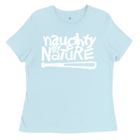 Baby Blue naughty by nature Ladies Tee - PixelFlow