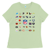 Matcha american football team collage    wall art Ladies Tee - PixelFlow