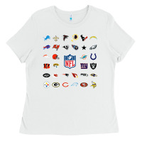White american football team collage    wall art Ladies Tee - PixelFlow