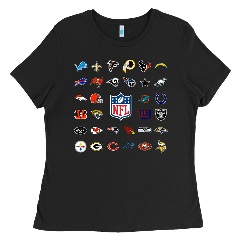 American Football Team Collage    Wall Art Ladies Tee by PixelFlow | Teevron